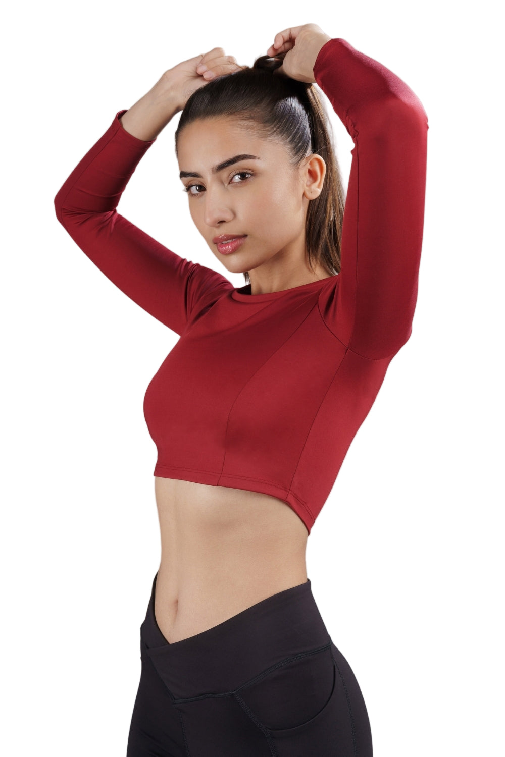 Cropped Active Tee (Red Rush)