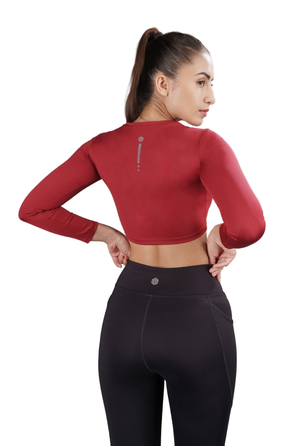 Cropped Active Tee (Red Rush)