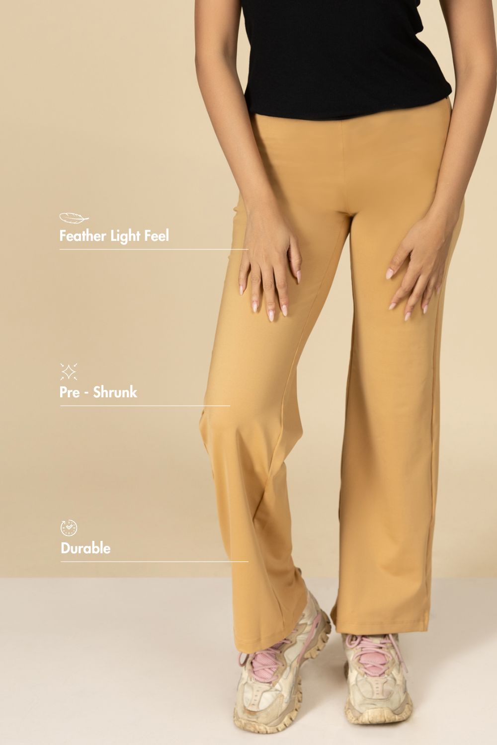 Carbon Straight Pants (Latte Brown)