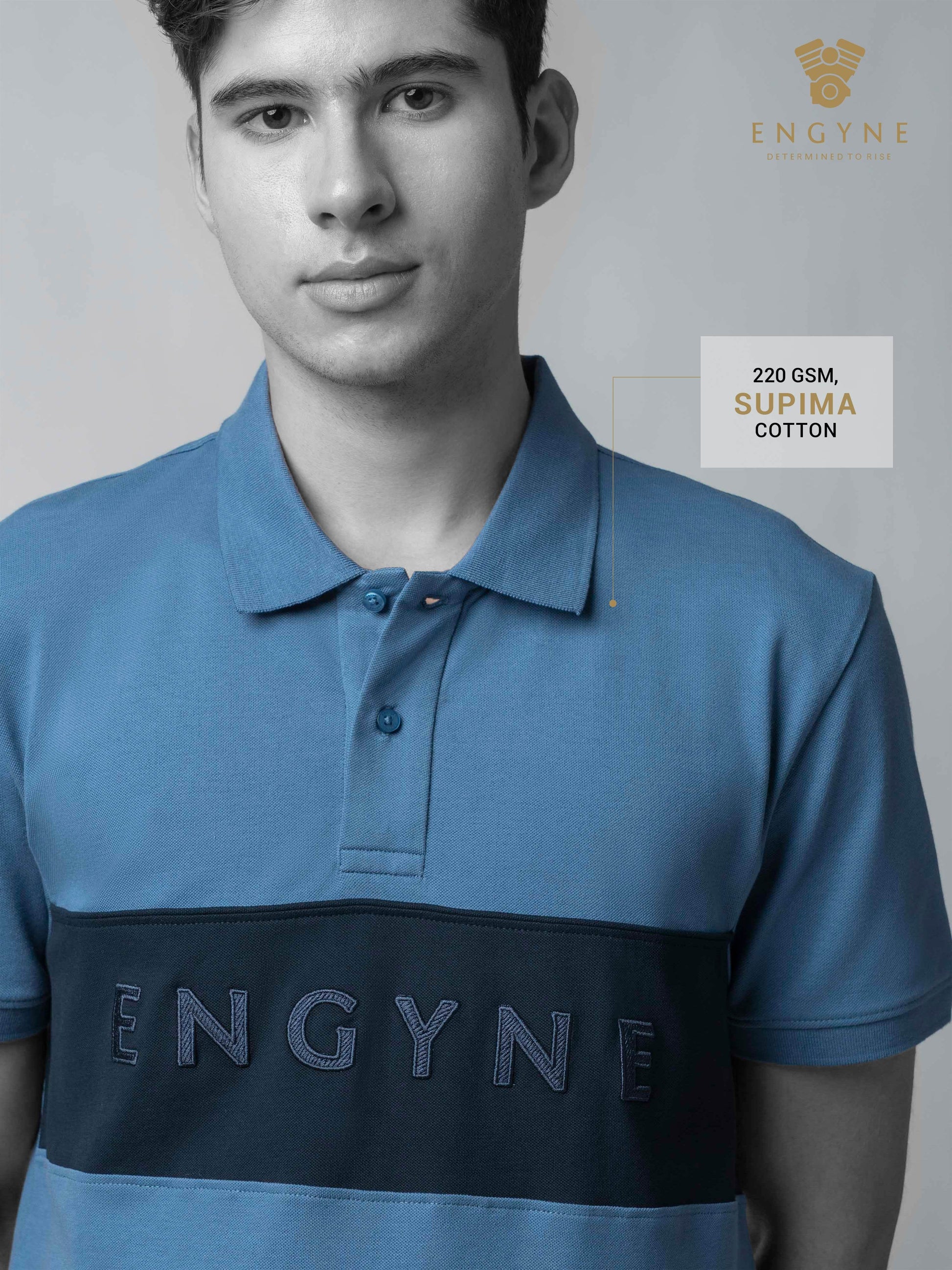 Sky blue polo tshirt for men