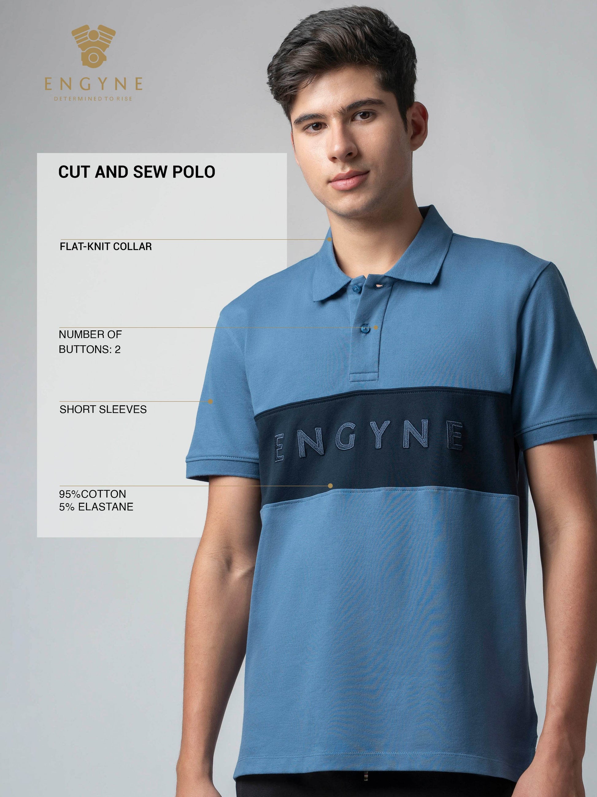Sky blue polo tshirt for men