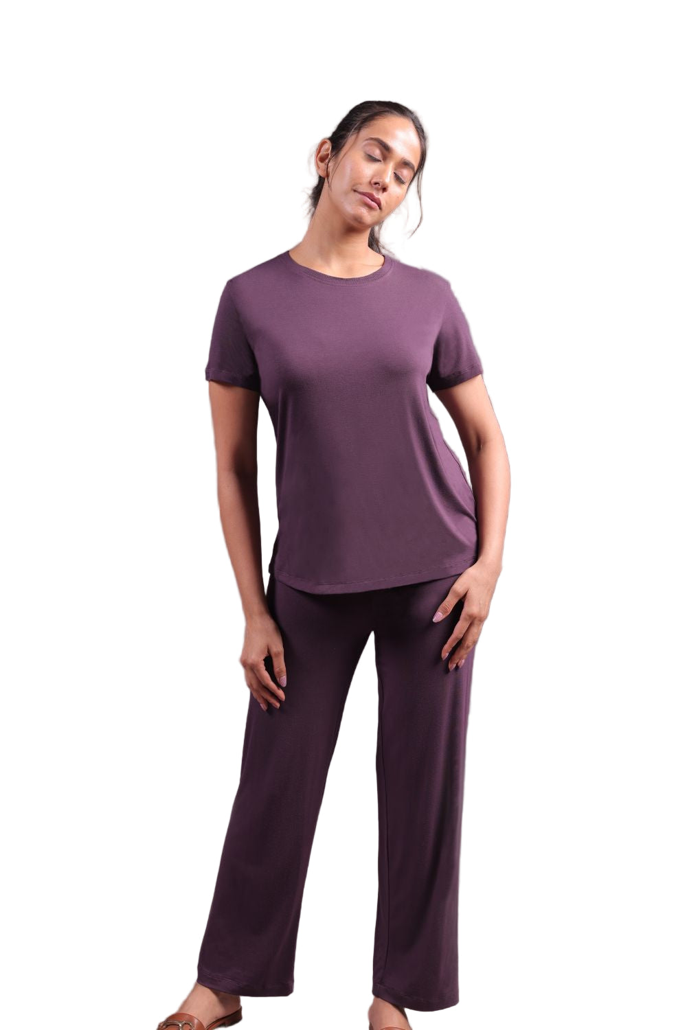 Women’s Bamboo Lounge Set (Plum)