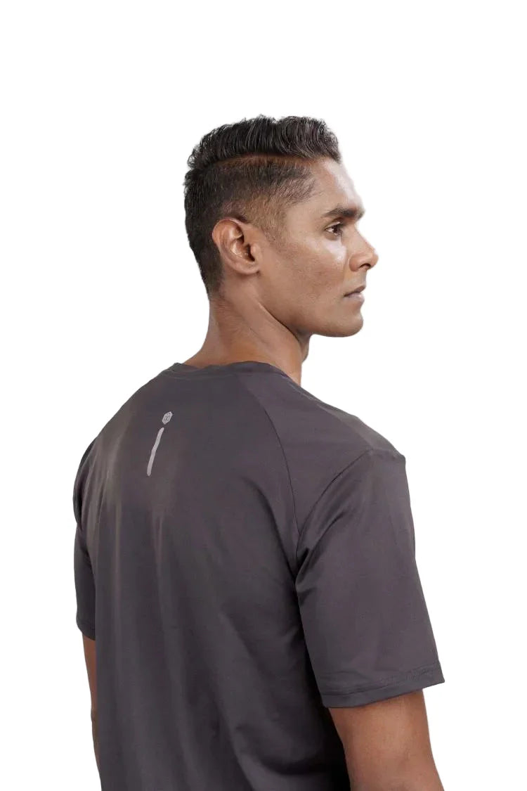 Men’s Bio Sports T-Shirt – EcoCiclo™ Biodegradable Polyester (Coal Grey)