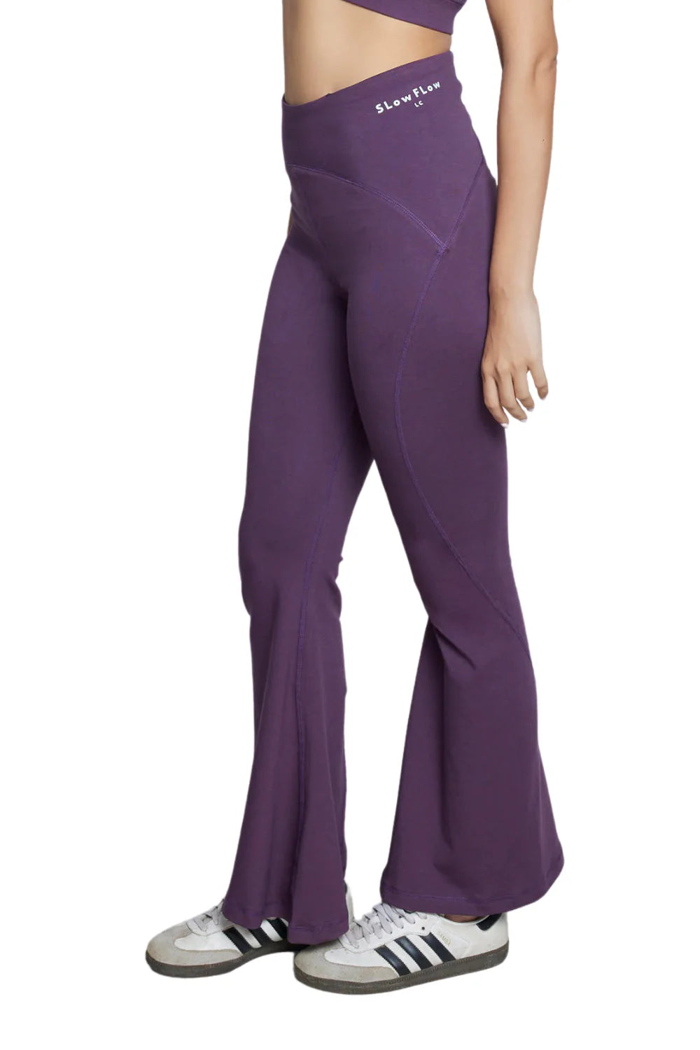 Organic Cotton Flare Pant (Plum)