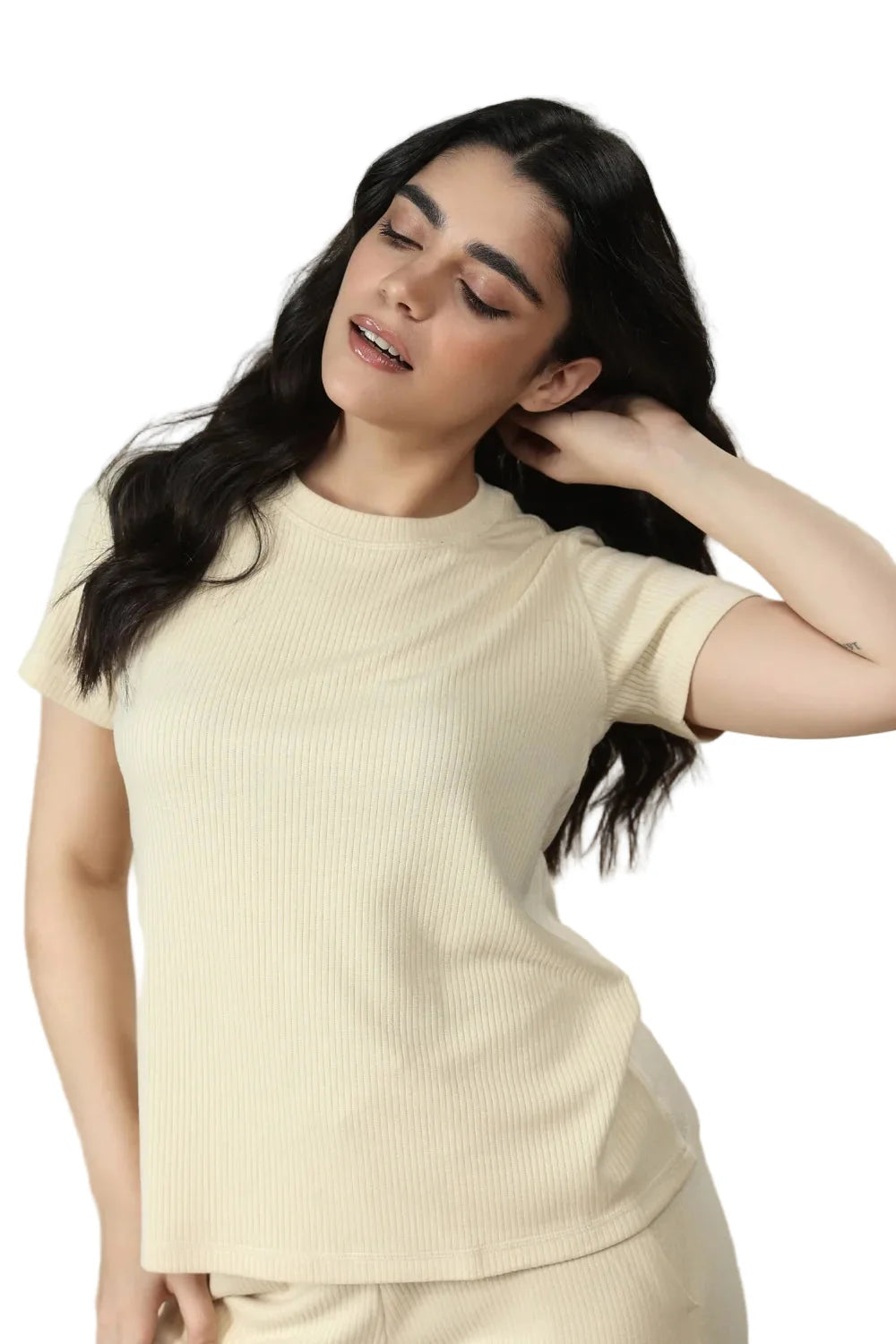 Tencel Ribbed Tee (Sand)