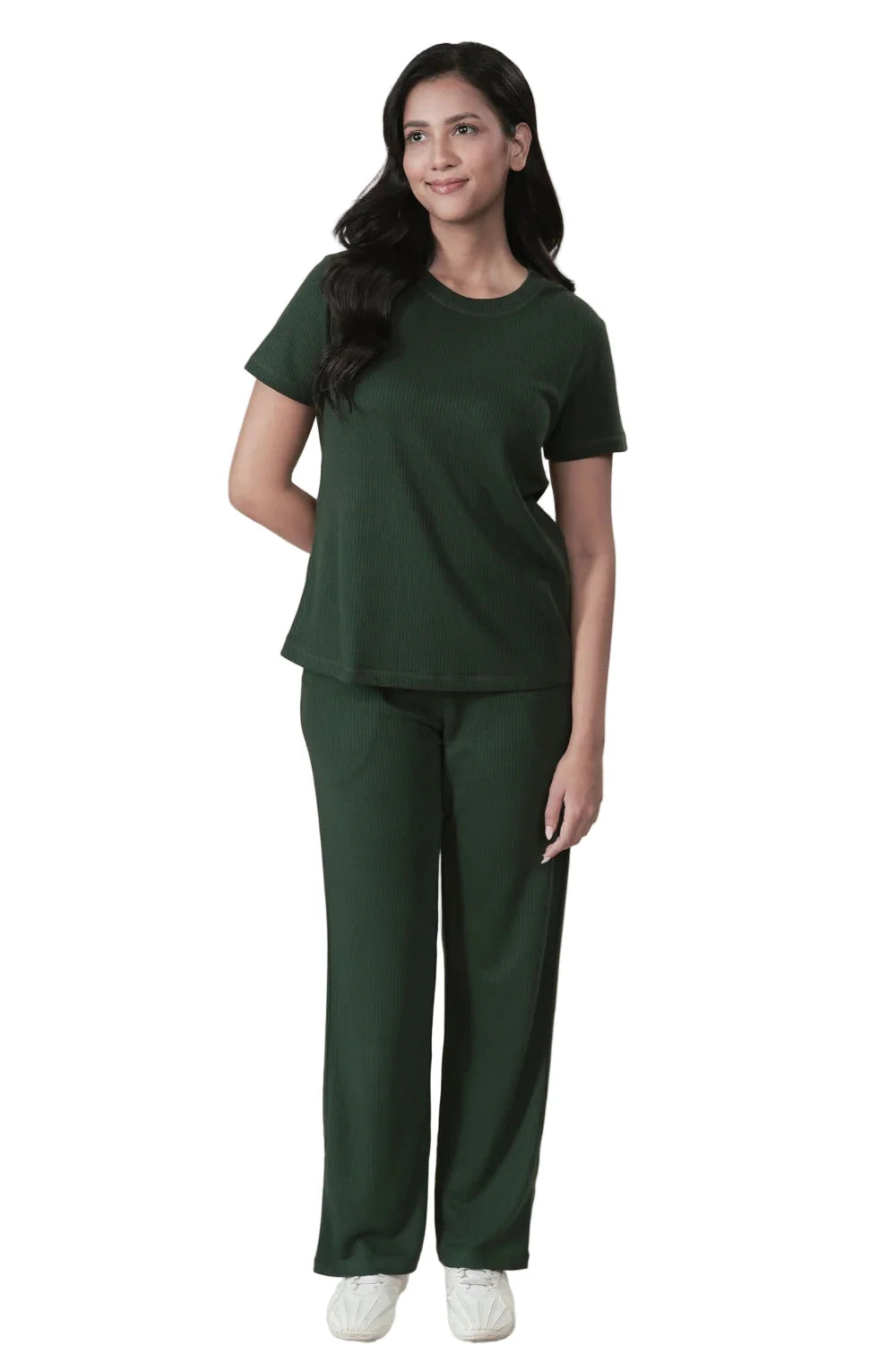 Tencel Ribbed Tee (Pine Green)
