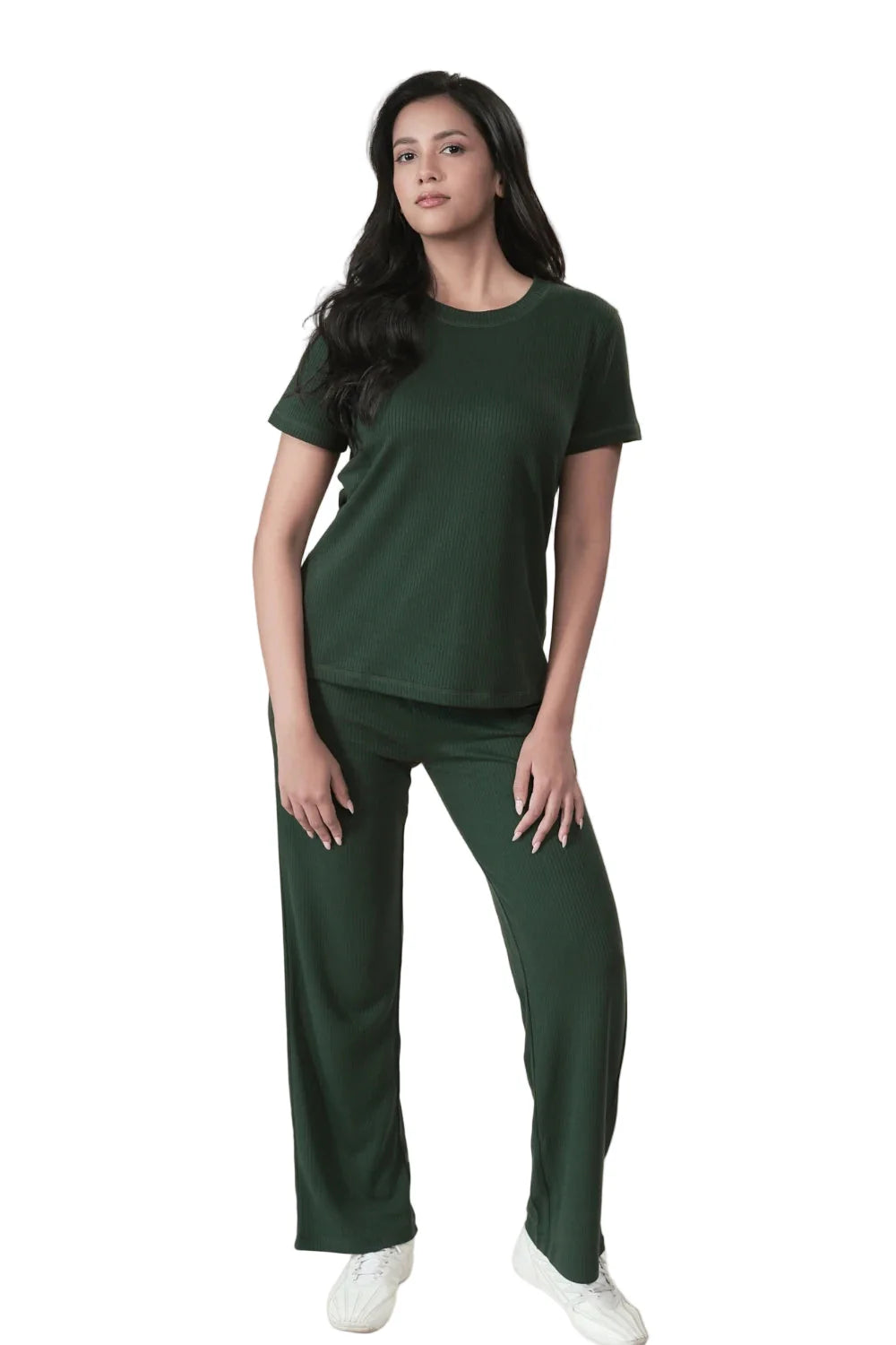 Ribbed Lounge Pants (Pine Green)