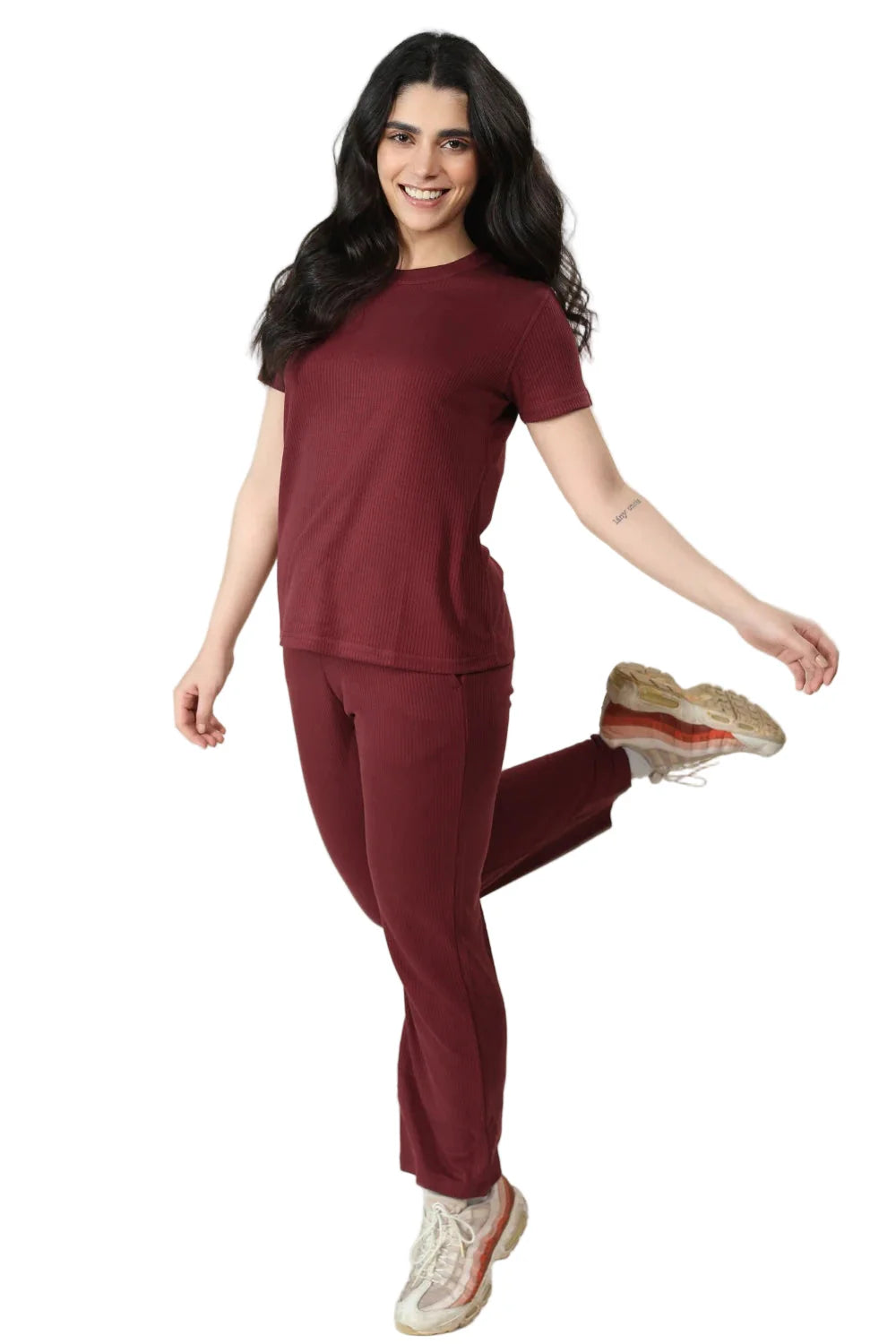 Tencel Ribbed Tee (Sangria)