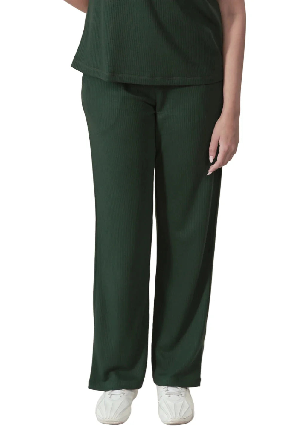 Ribbed Lounge Pants (Pine Green)
