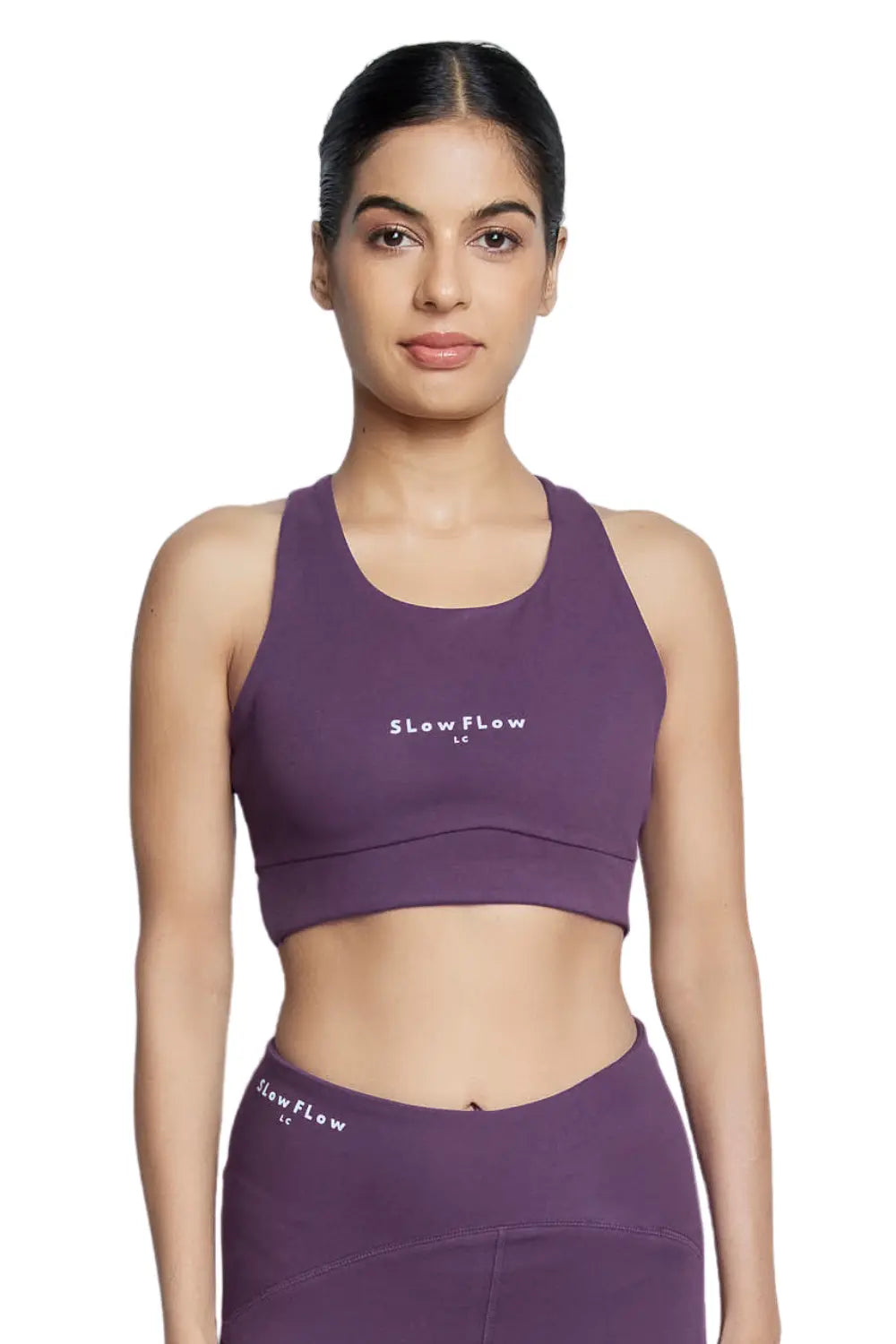 Essential Cotton Sports Bra (Plum)