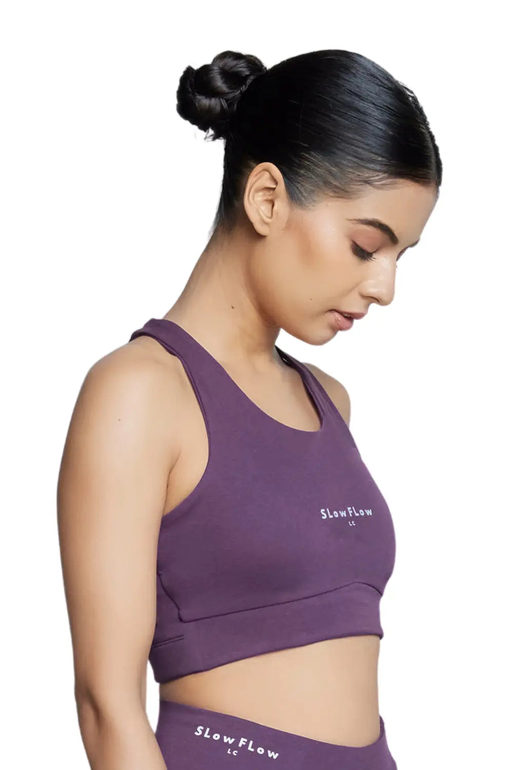 Essential Cotton Sports Bra (Plum)