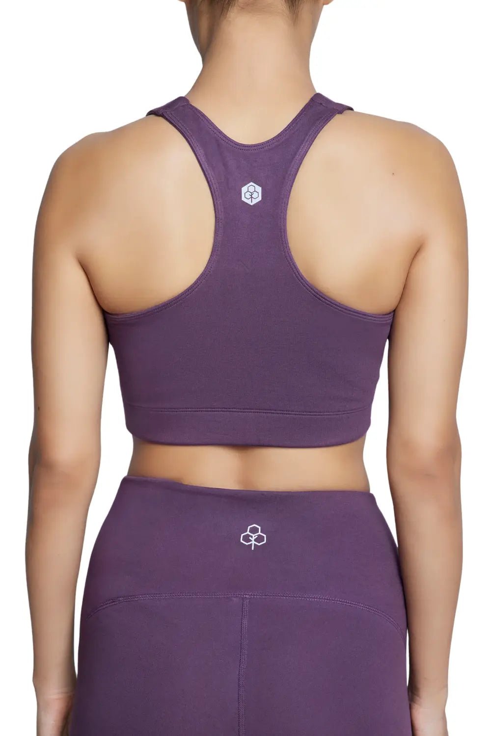 Essential Cotton Sports Bra (Plum)