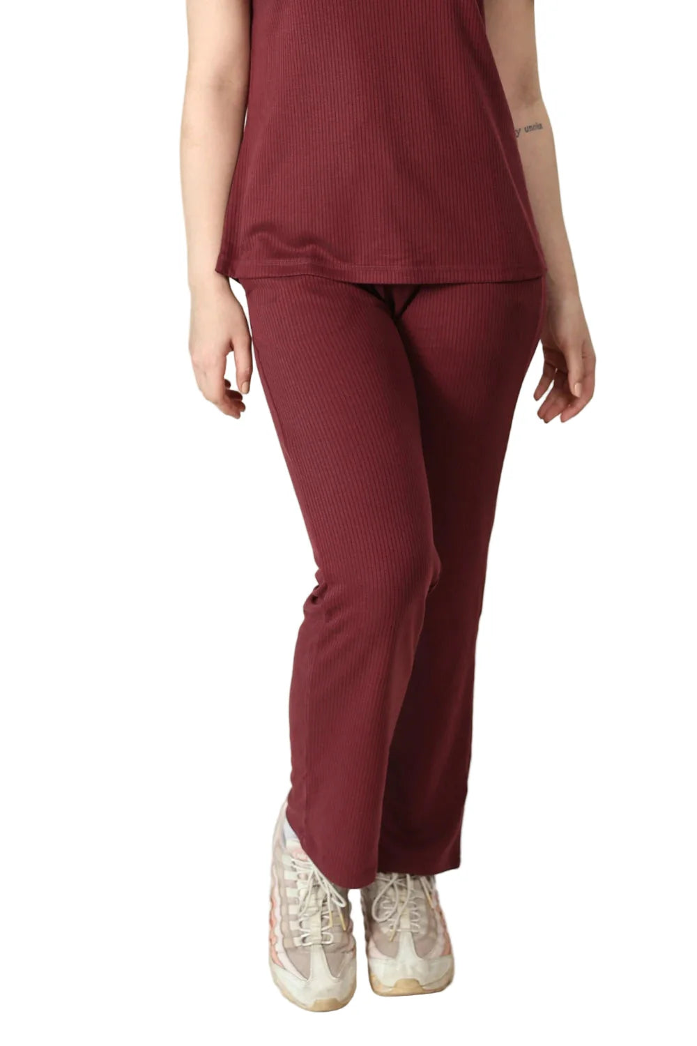Ribbed Lounge Pants (Sangria)