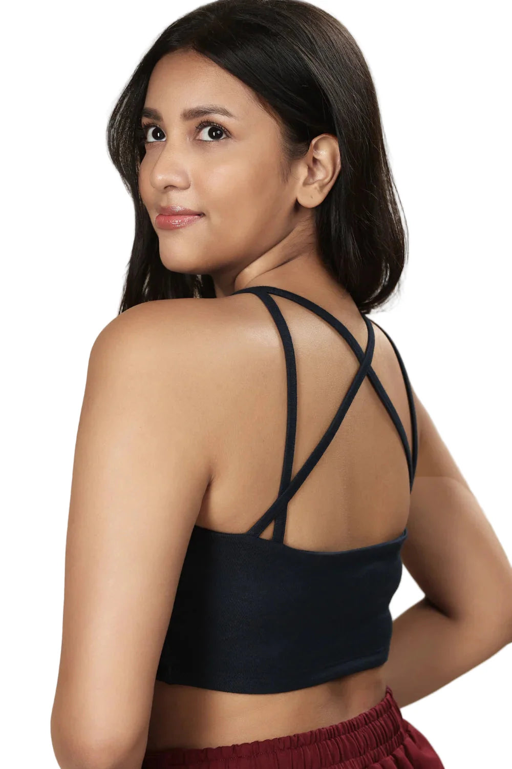 Bamboo strappy top (Midnight Navy)