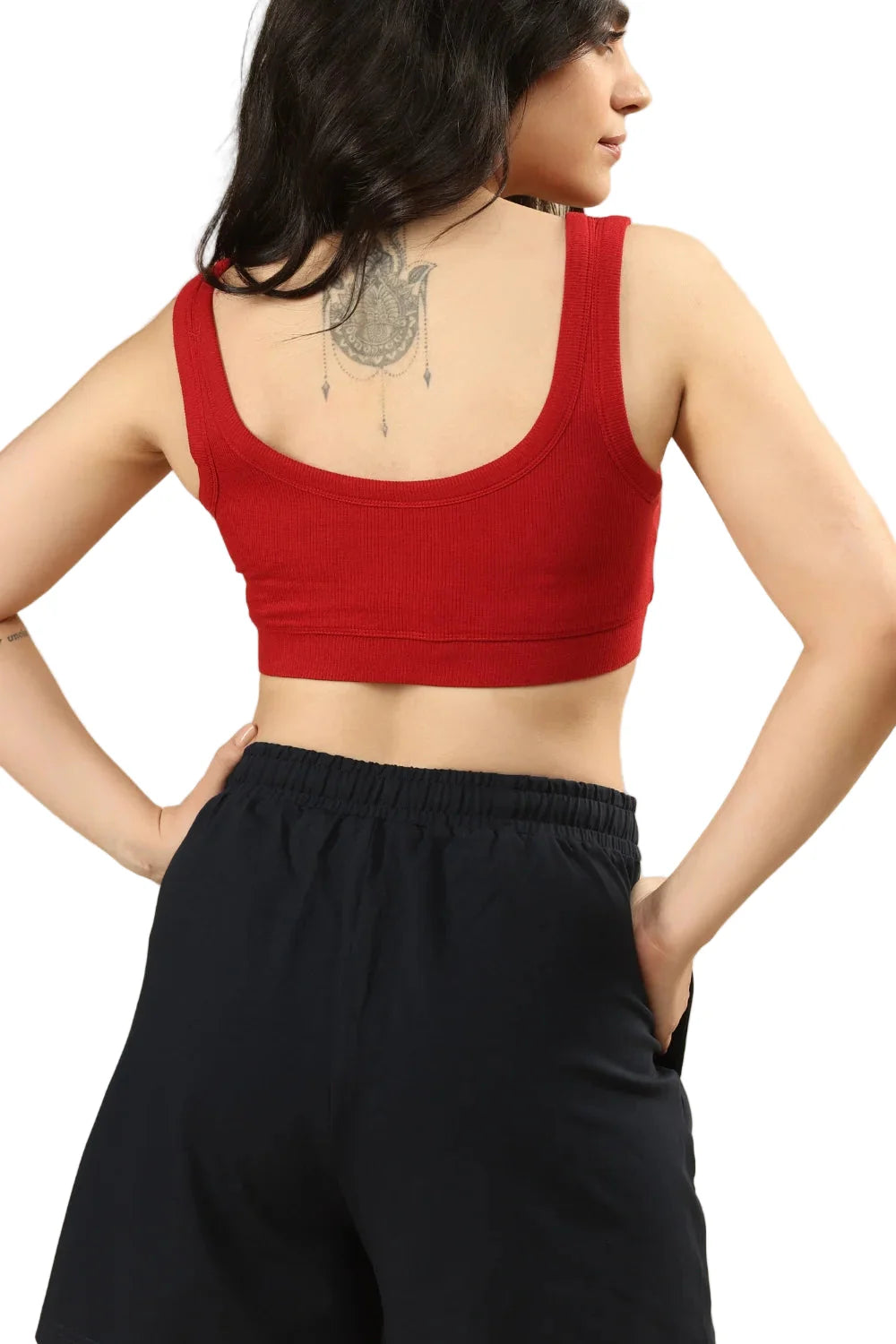 Women’s Organic Cotton Lounge Shorts – High-Waist with Utility Pocket (280 GSM) (Midnight Navy)