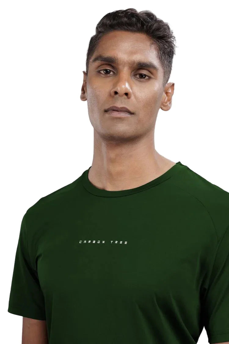 Men’s Bio Sports T-Shirt – EcoCiclo™ Biodegradable Polyester (Pine Green)