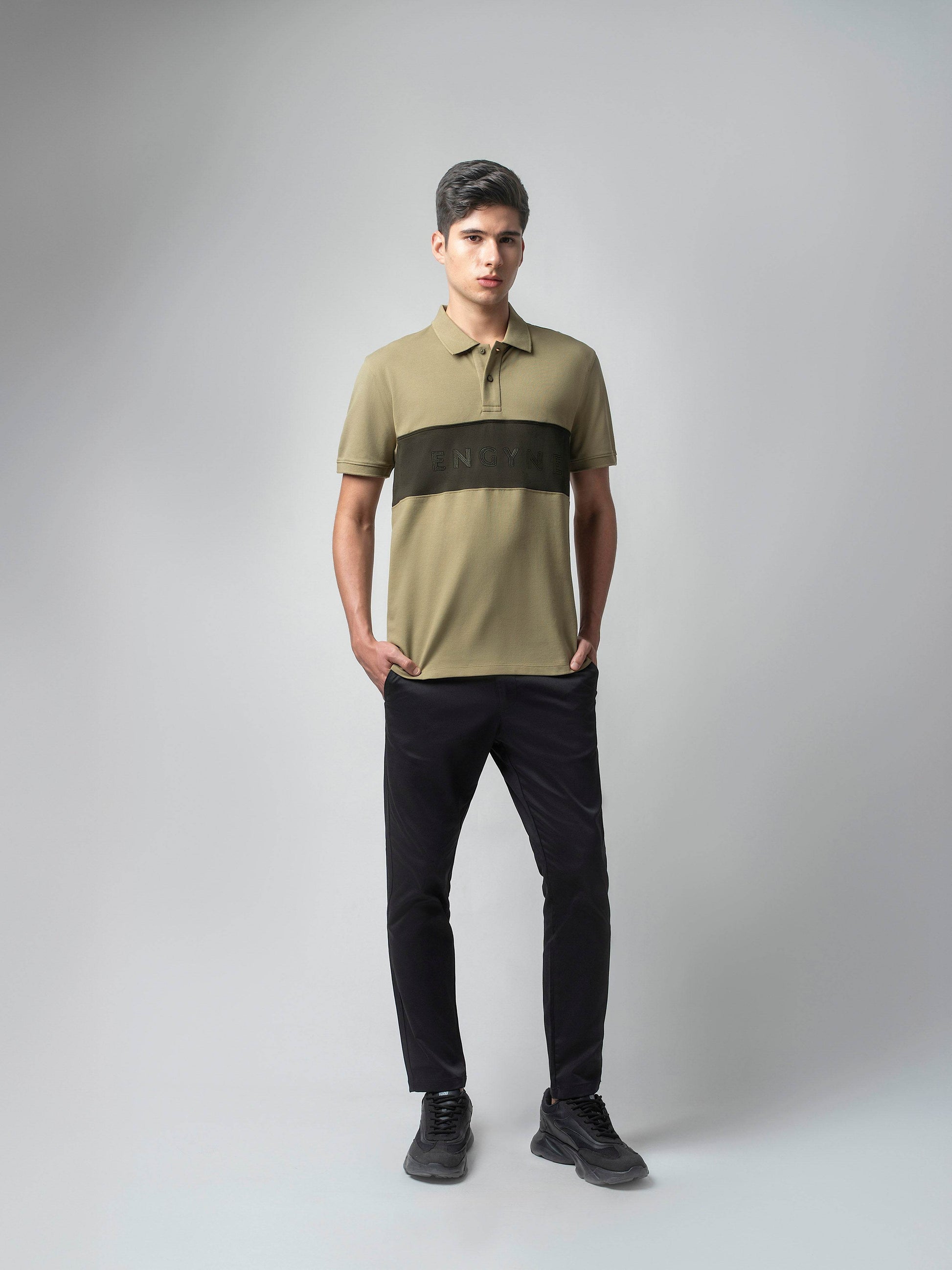 Olive polo tshirt for men