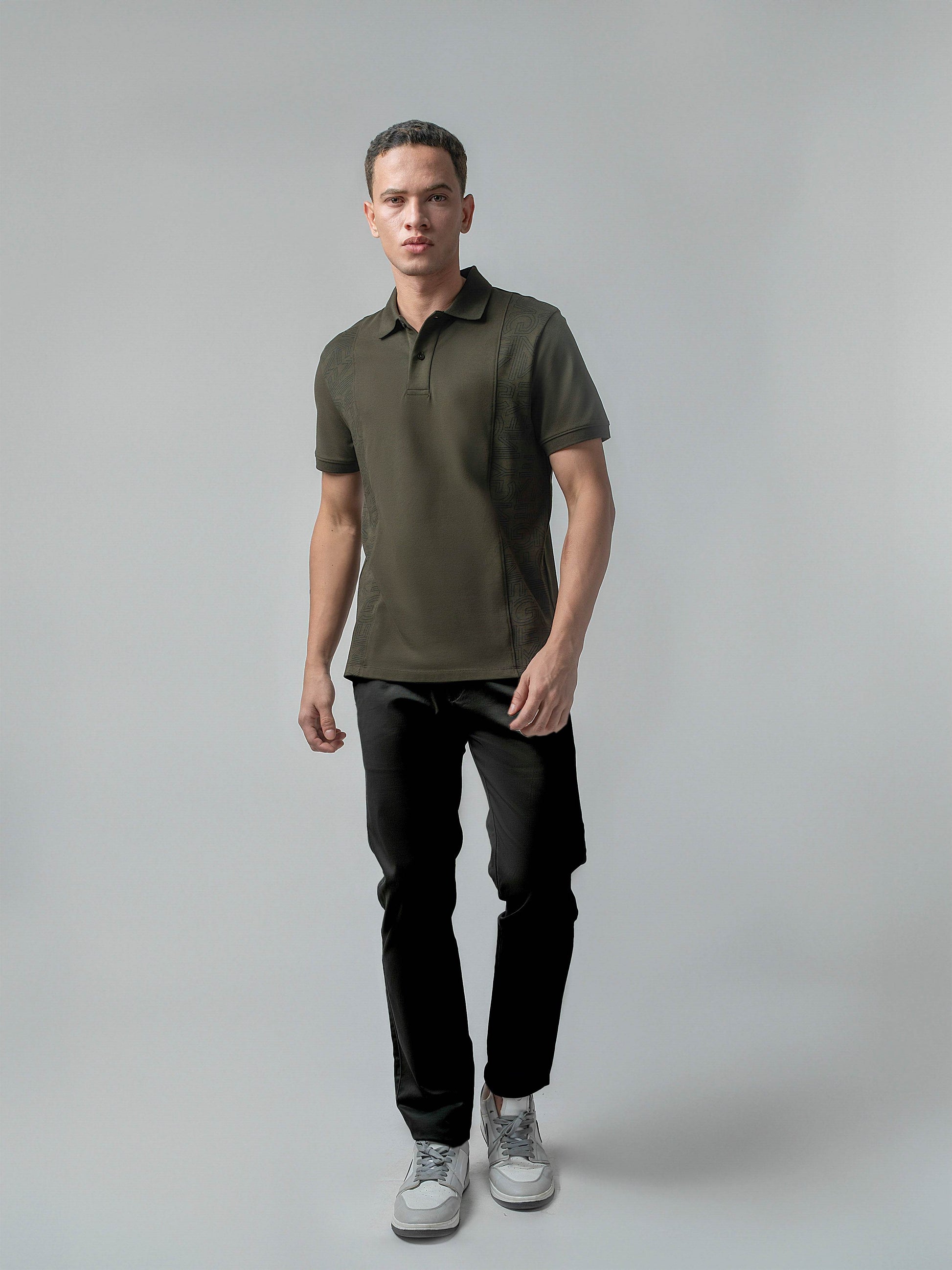 Olive polo tshirt for men
