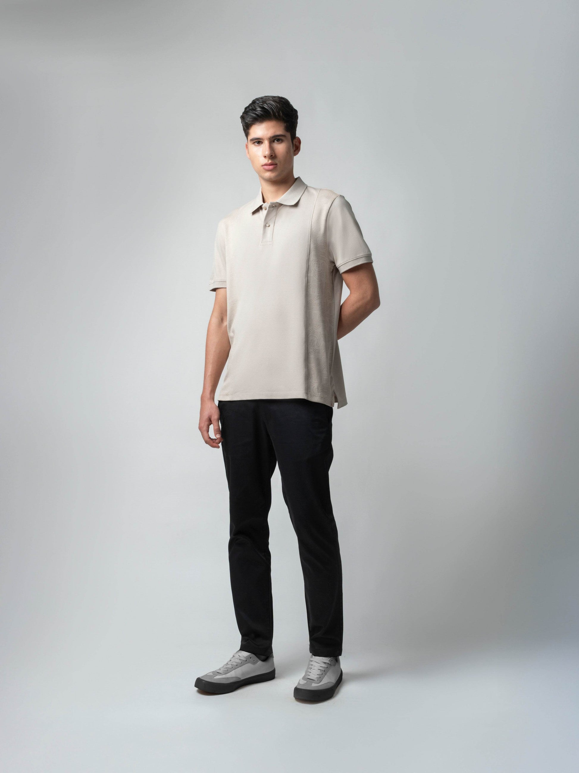 Beige polo tshirt for men