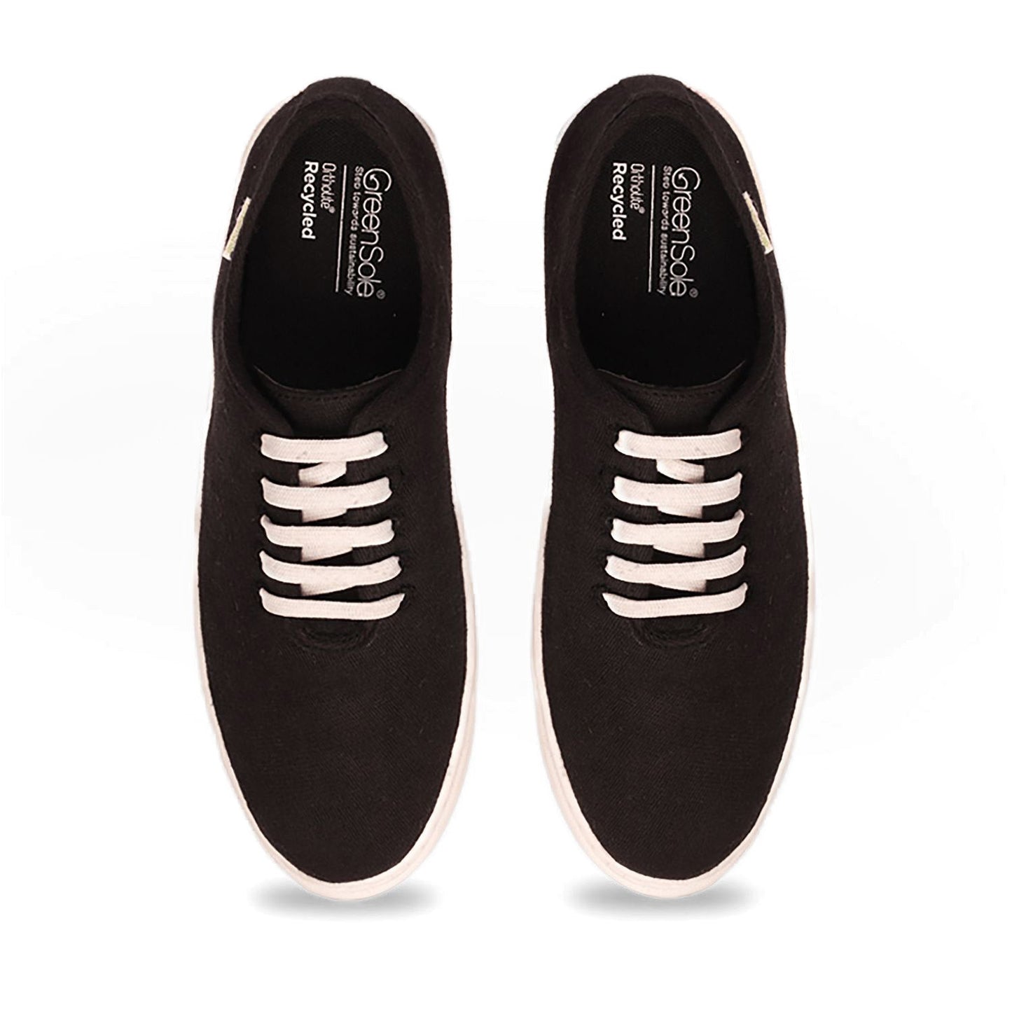 Stylera black minimal men's sneakers with white laces and a sleek design