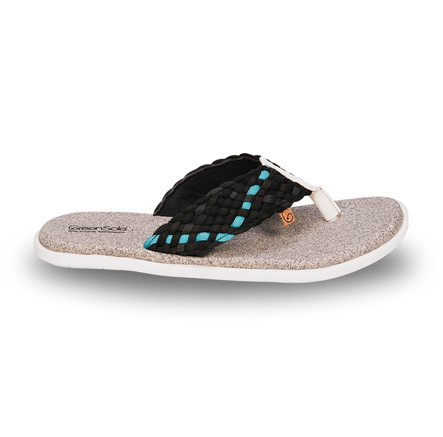 Stylera casual beach sandals for men with woven black and blue straps for comfort and style