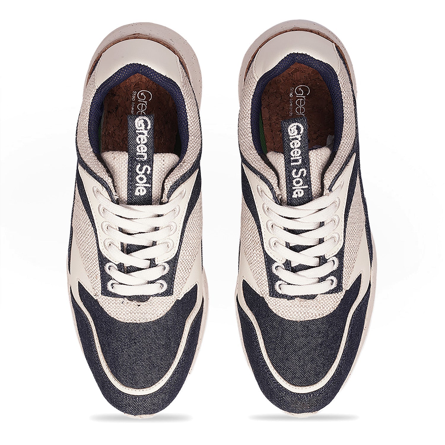 Stylish casual denim sneakers for women with breathable fabric and lace-up design