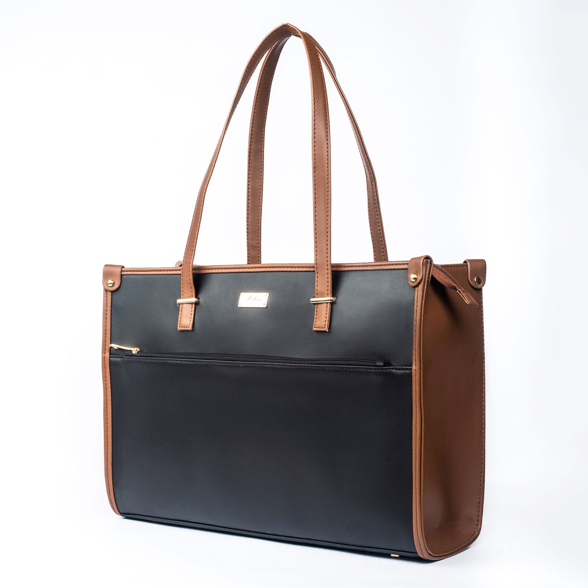 Charcoal caramel tote bag with stylish design and spacious interior for everyday use