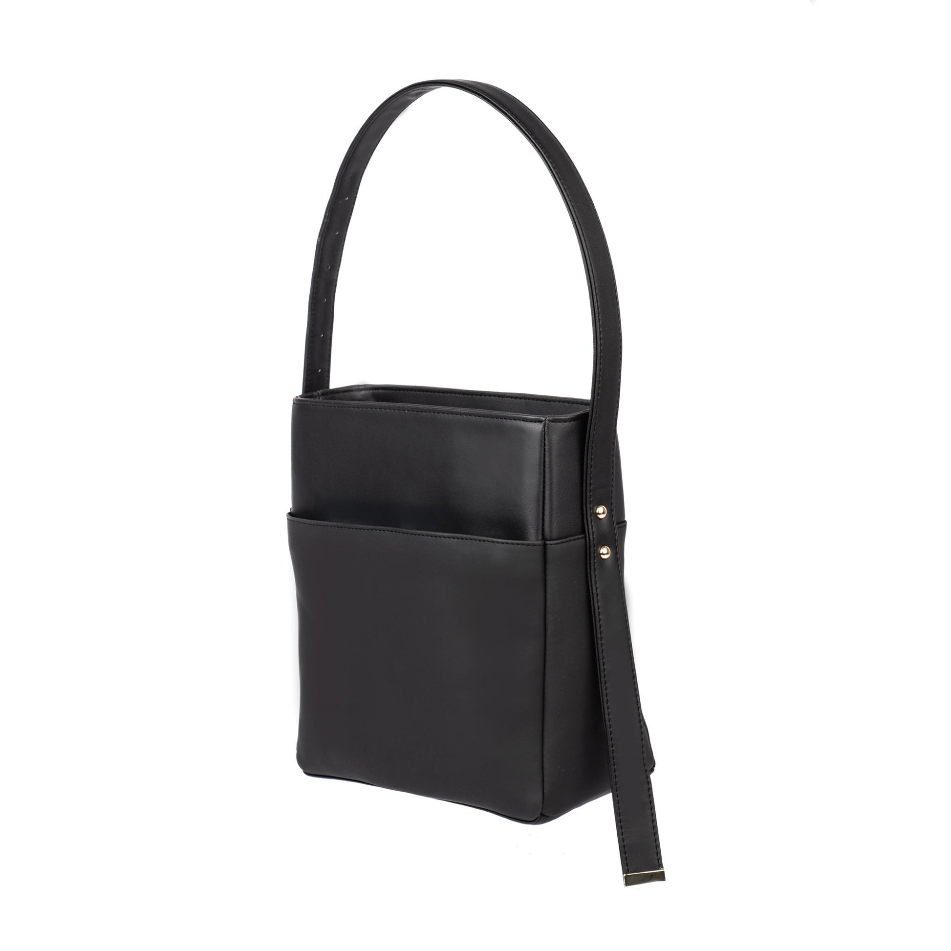 Charcoal chic bucket bag by Stylera with a sleek design and adjustable strap