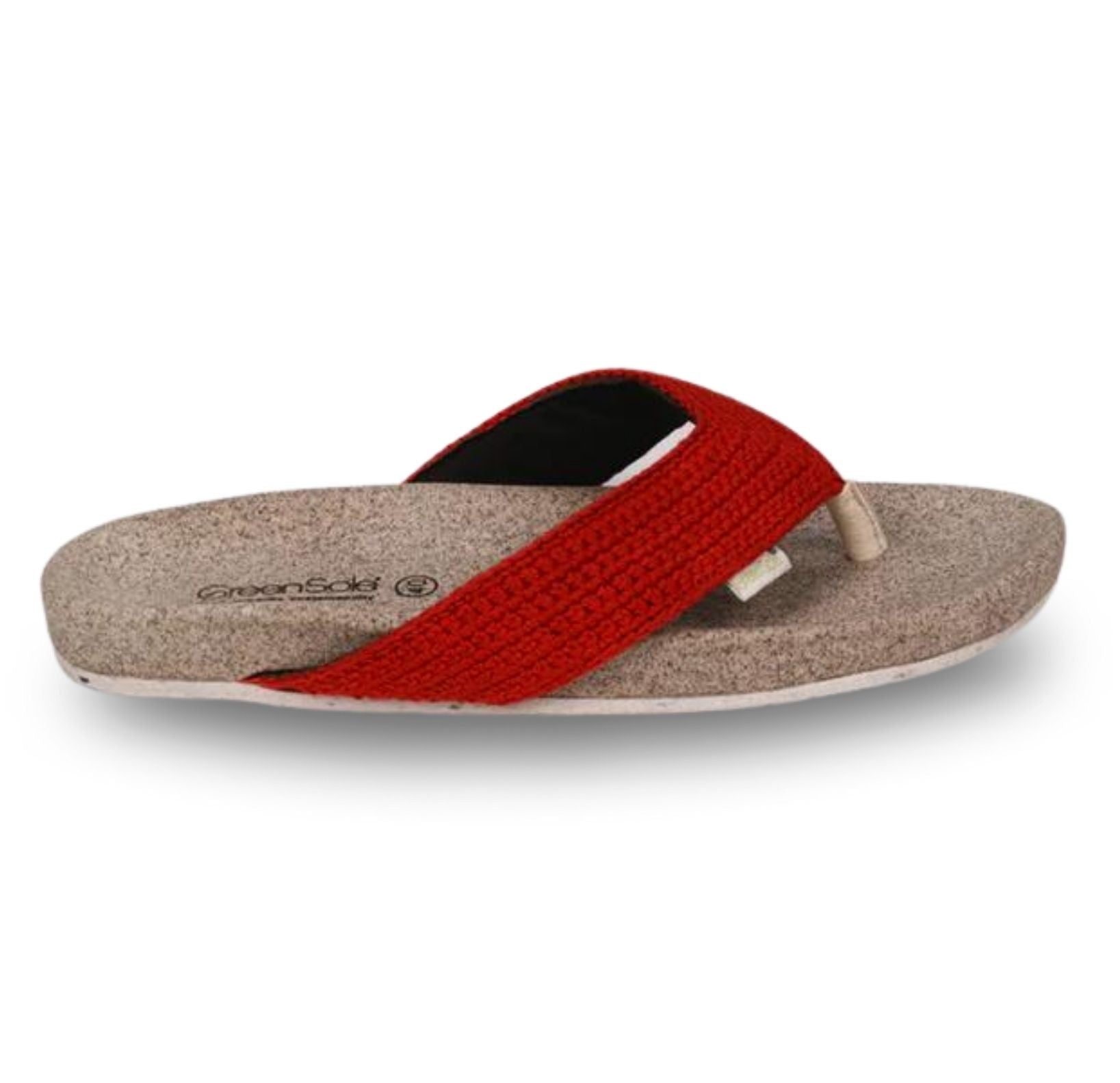 Cherry crush flip flops for ladies in vibrant red with soft footbed for comfort