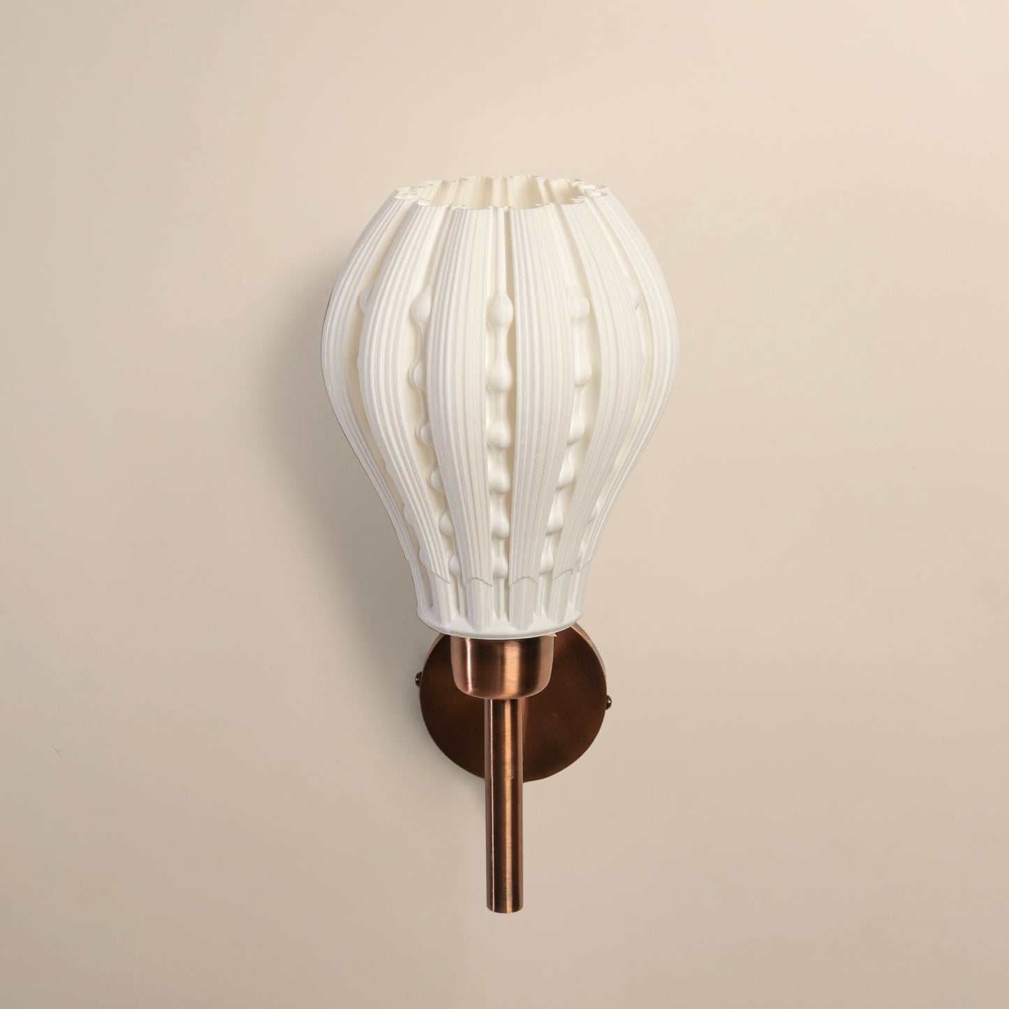 Sozori designer wall lamps for living room featuring a unique ribbed ceramic shade