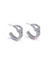 Stylera twisted rope hoop earrings pair in polished silver finish fashion silver hoop earrings for women