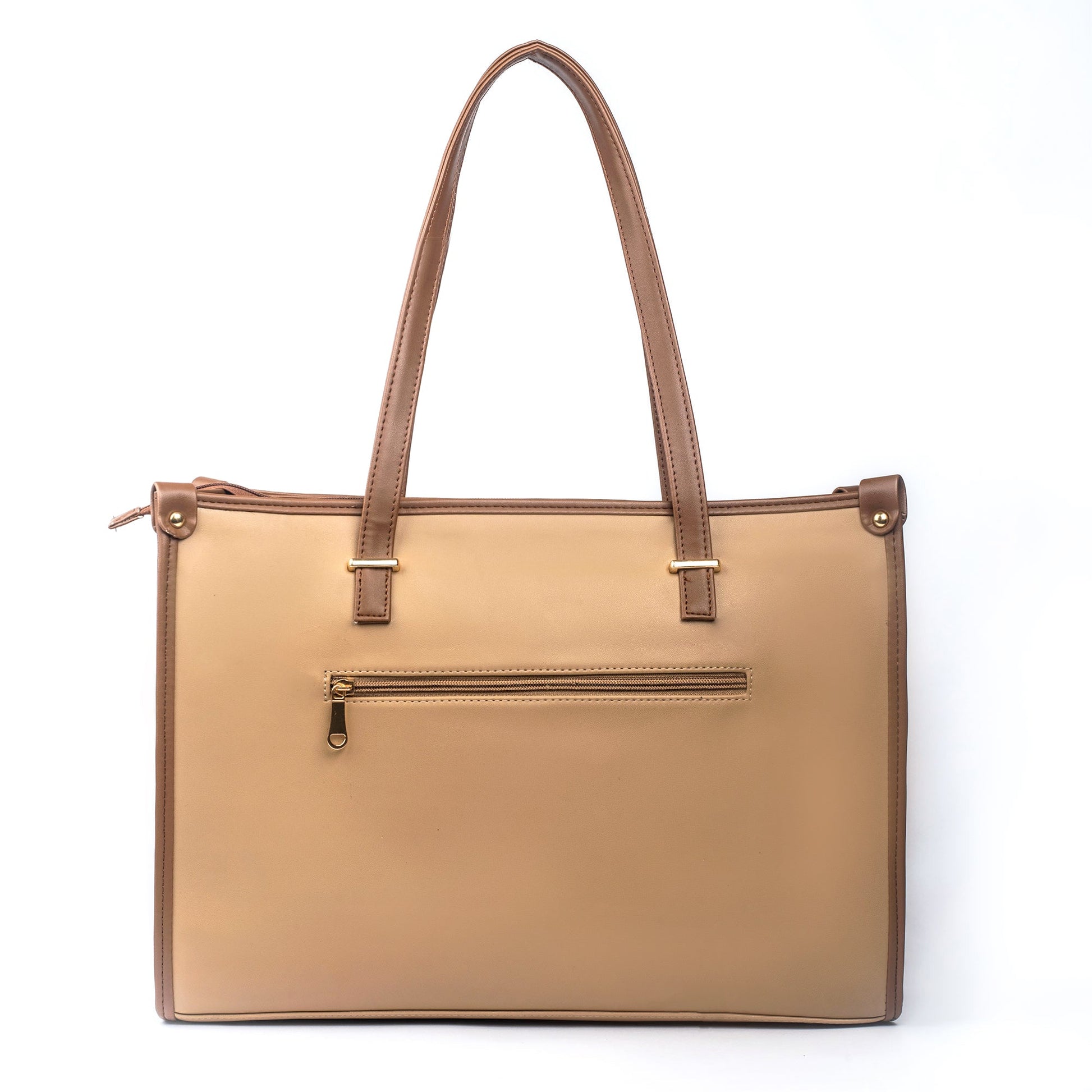 Stylish Stylera fashionable brown tote purse with adjustable straps and a zipper pocket