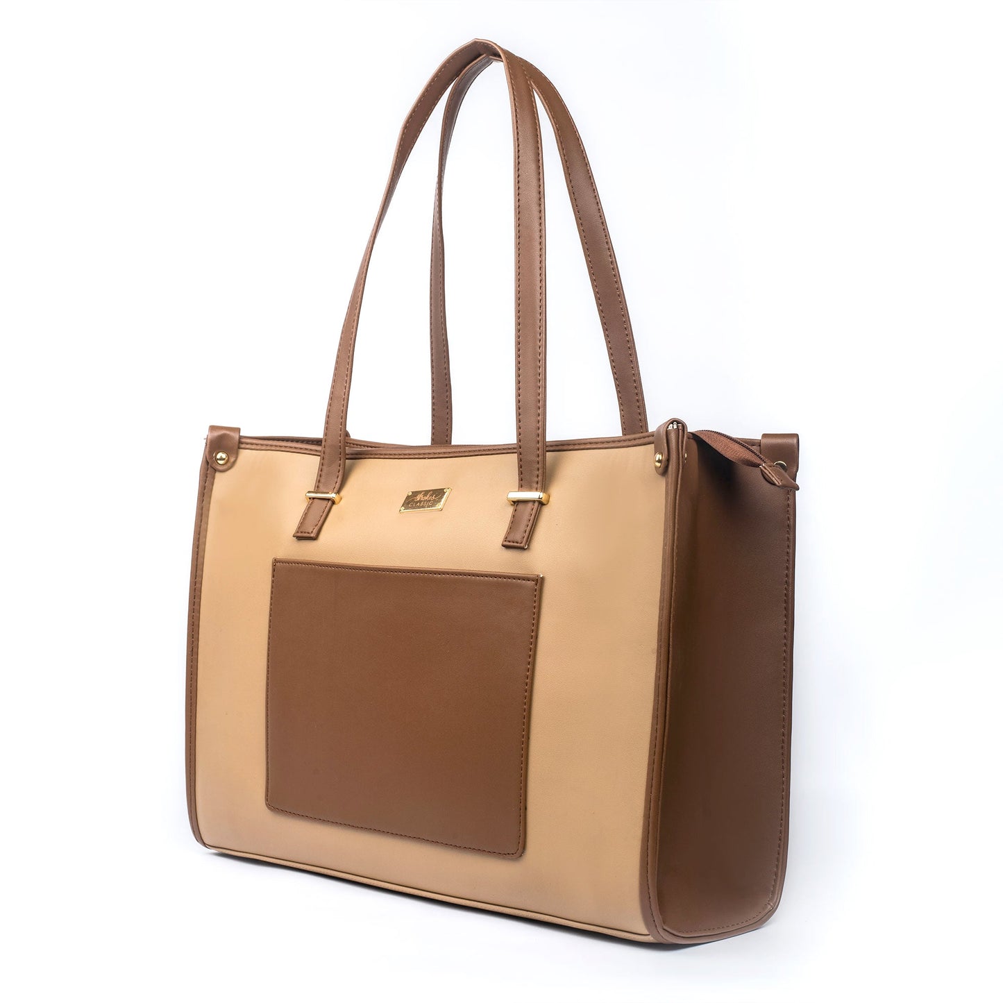 Fashionable brown tote purse by Stylera featuring a stylish design and ample storage space