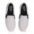 Greensoleshop trendy slip on footwear for women with a stylish gray and navy design