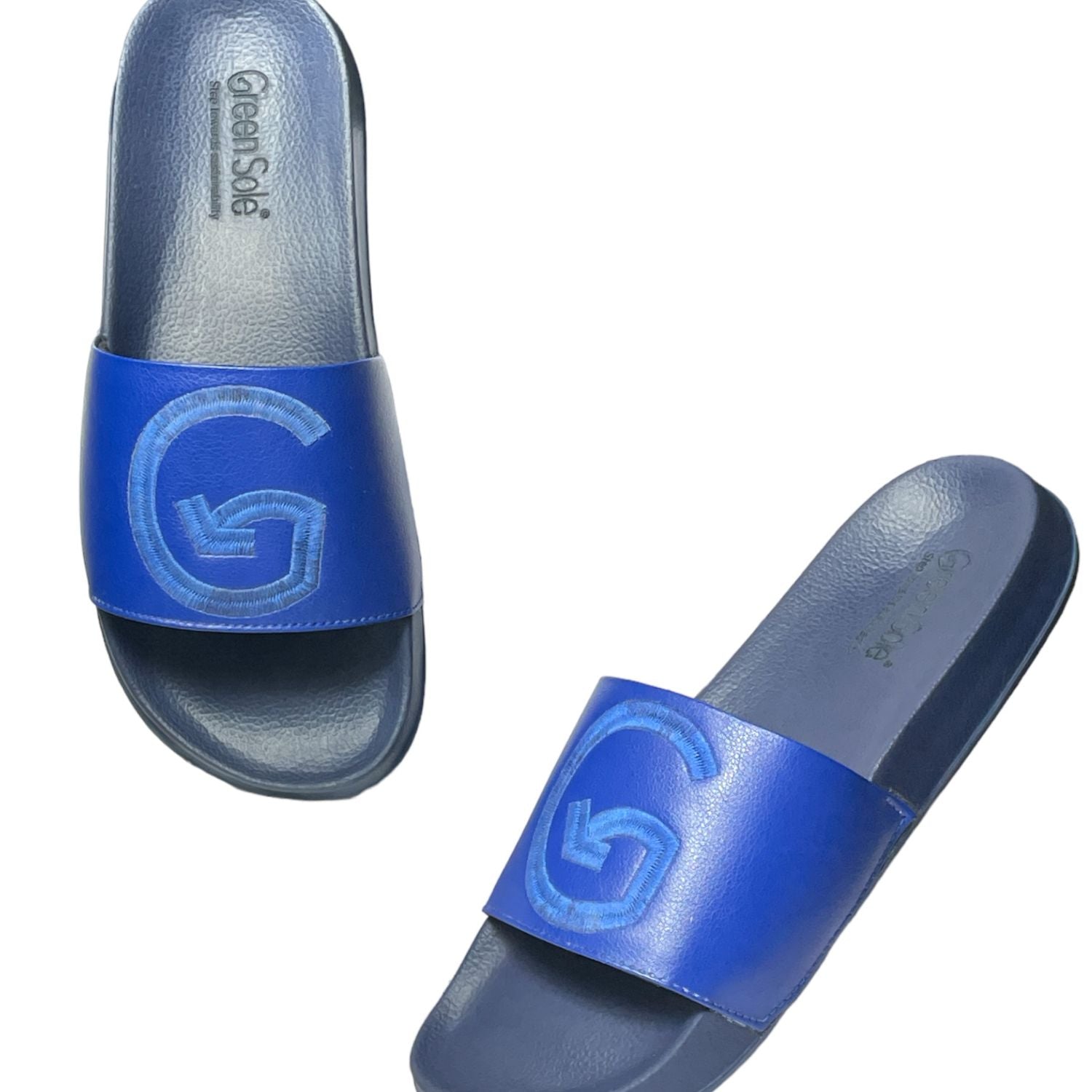 Men's blue slider sandals by Stylera with comfortable and stylish design
