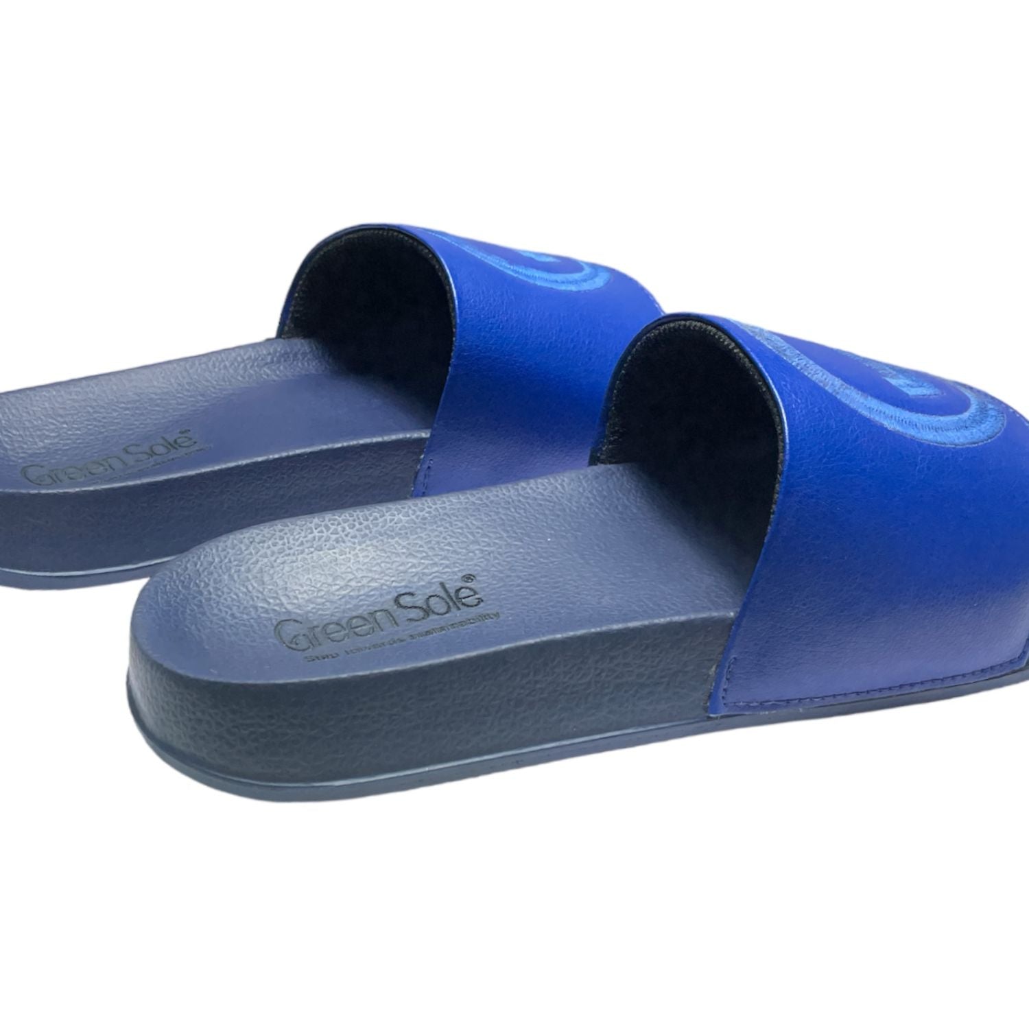 Men's blue slider sandals from Stylera with a sleek design and comfortable footbed