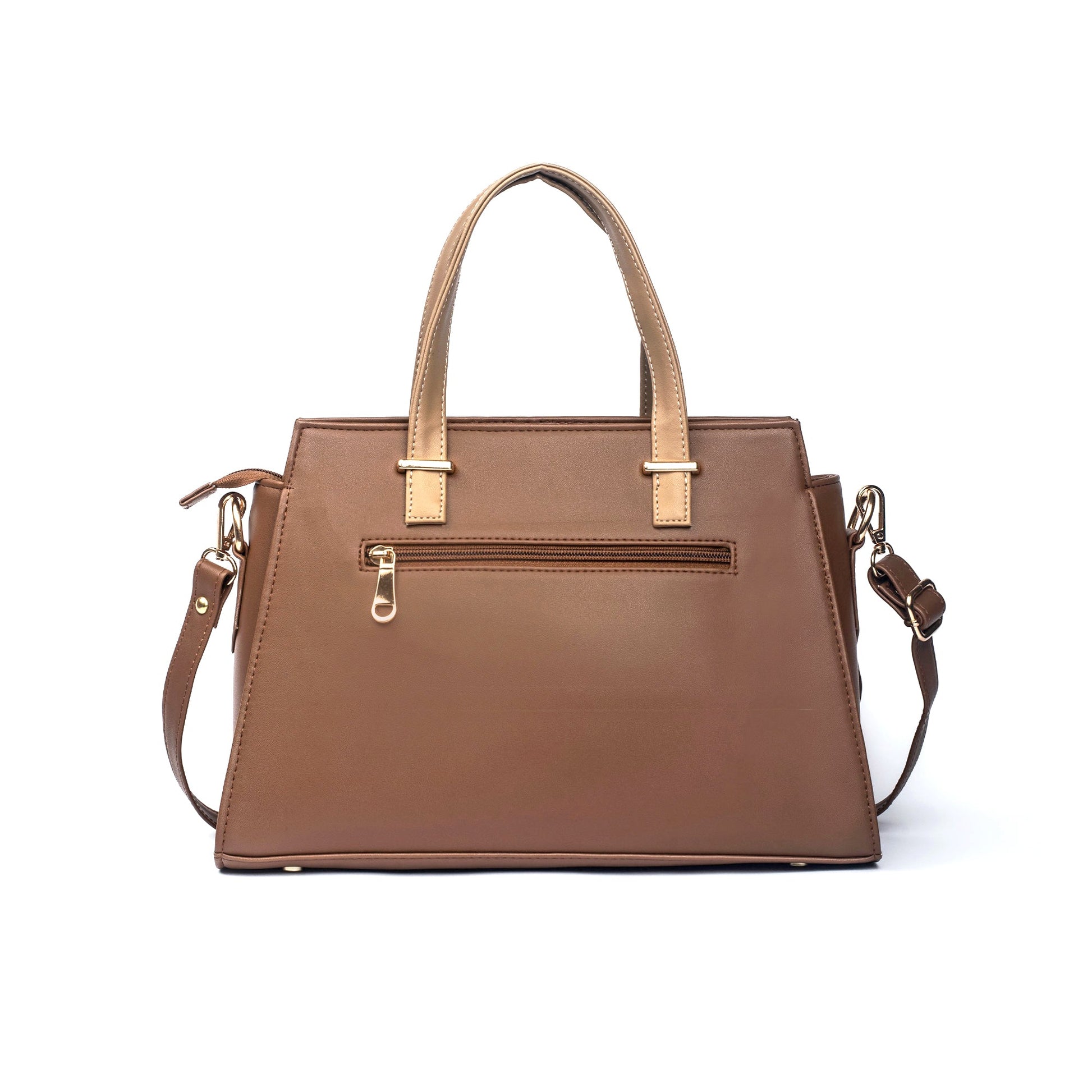 Stylera stylish everyday work bags in brown with dual handles and adjustable strap