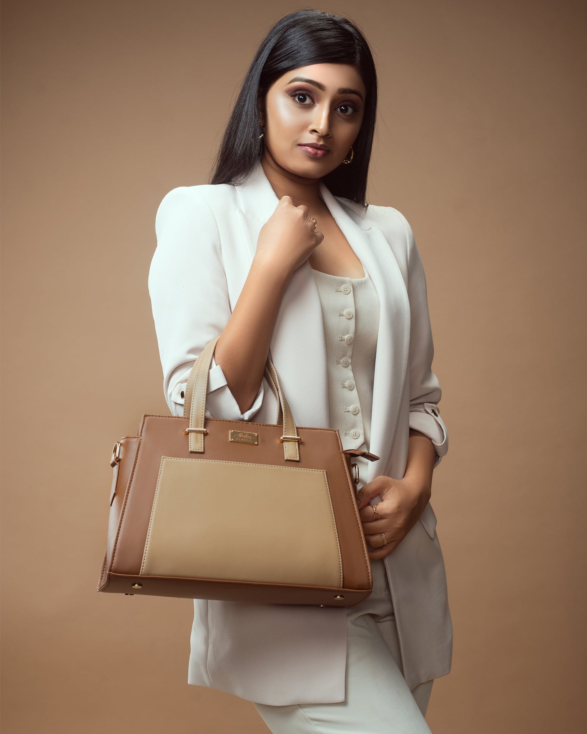 Stylish everyday work bags by Stylera featuring a chic design in tan and cream tones