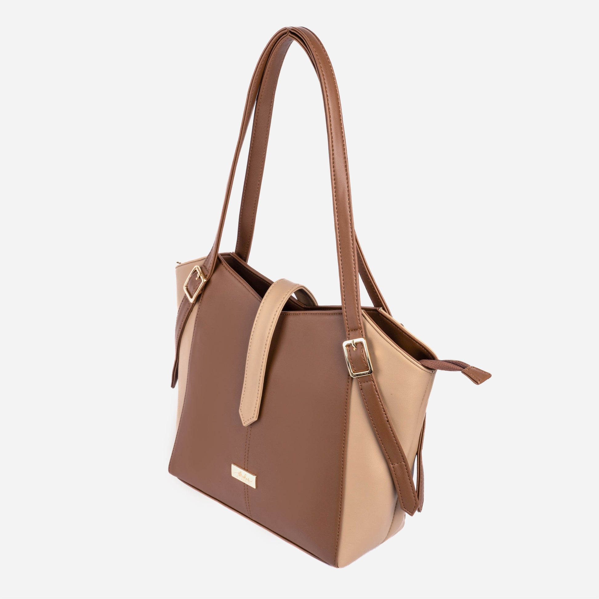 Stylish large everyday tote bag by Stylera featuring a chic two-tone design and durable straps