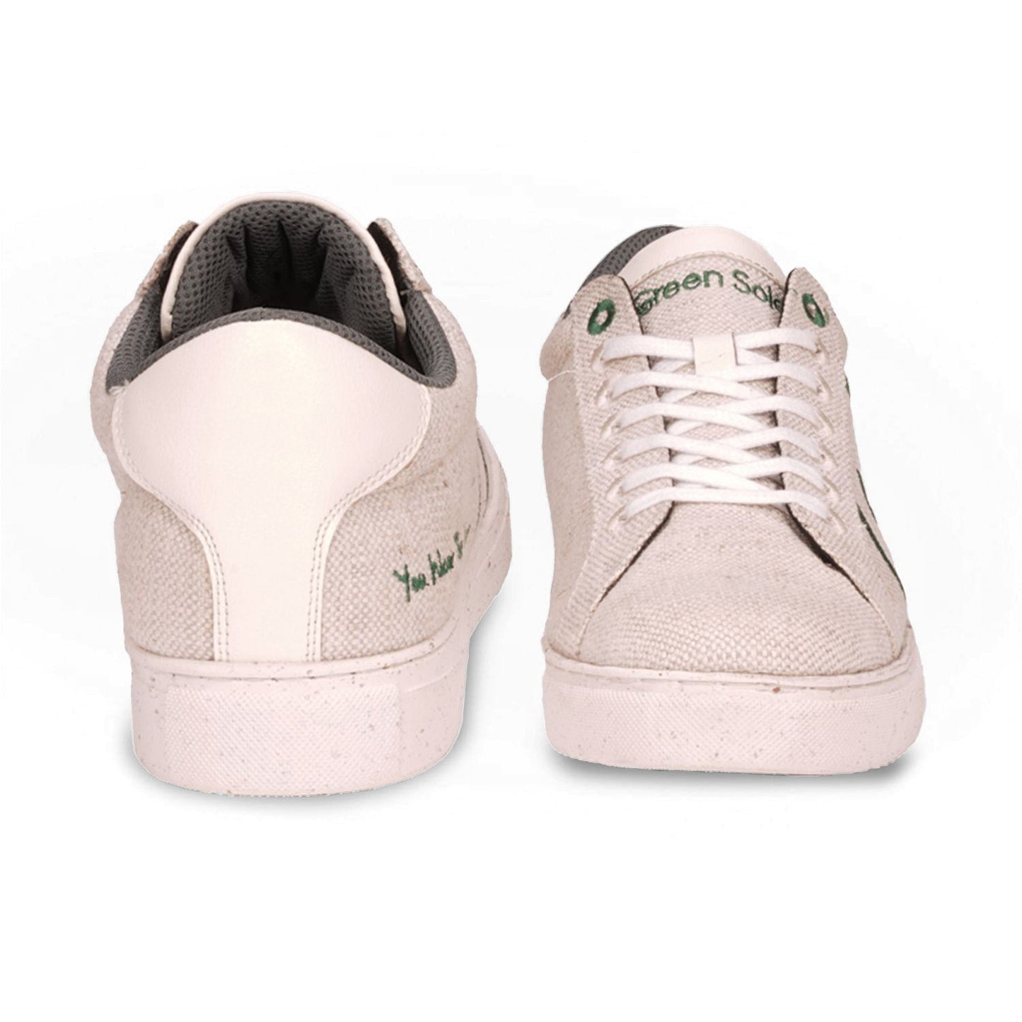 Front and back view of sustainable casual shoes for women by Stylera featuring a stylish design