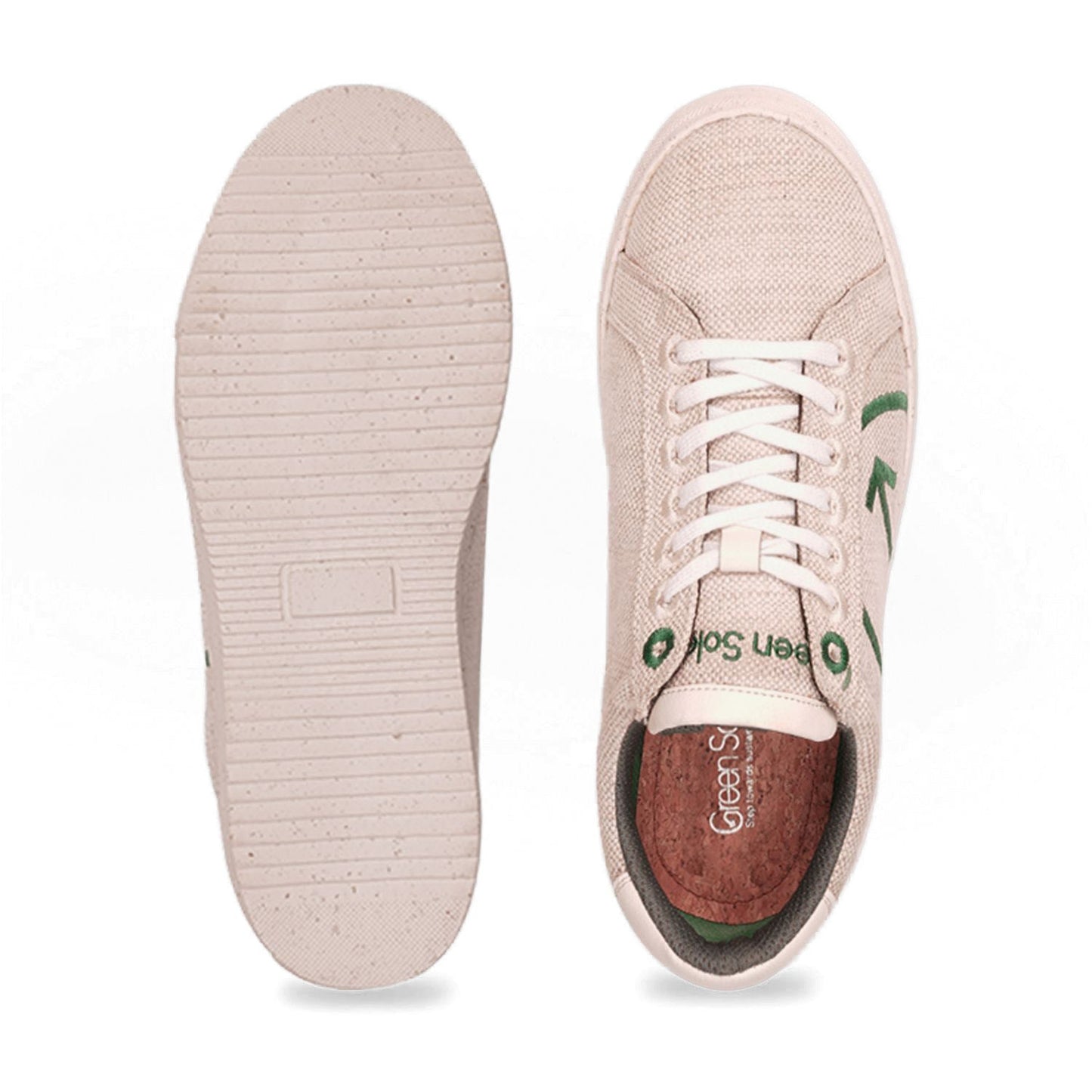 Sustainable casual shoes for women in light beige with eco-friendly materials and stylish design