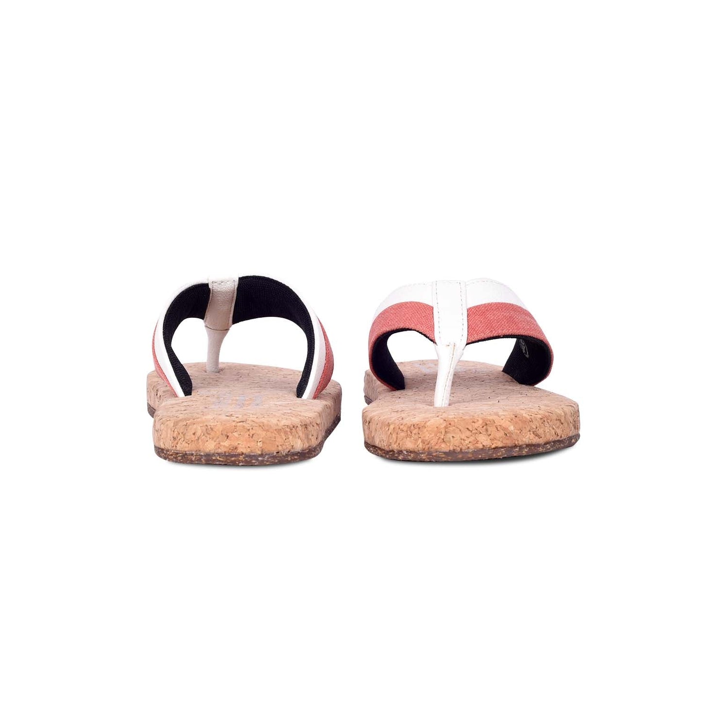 Stylera sustainable fashion slippers with cork sole and stylish color-block design