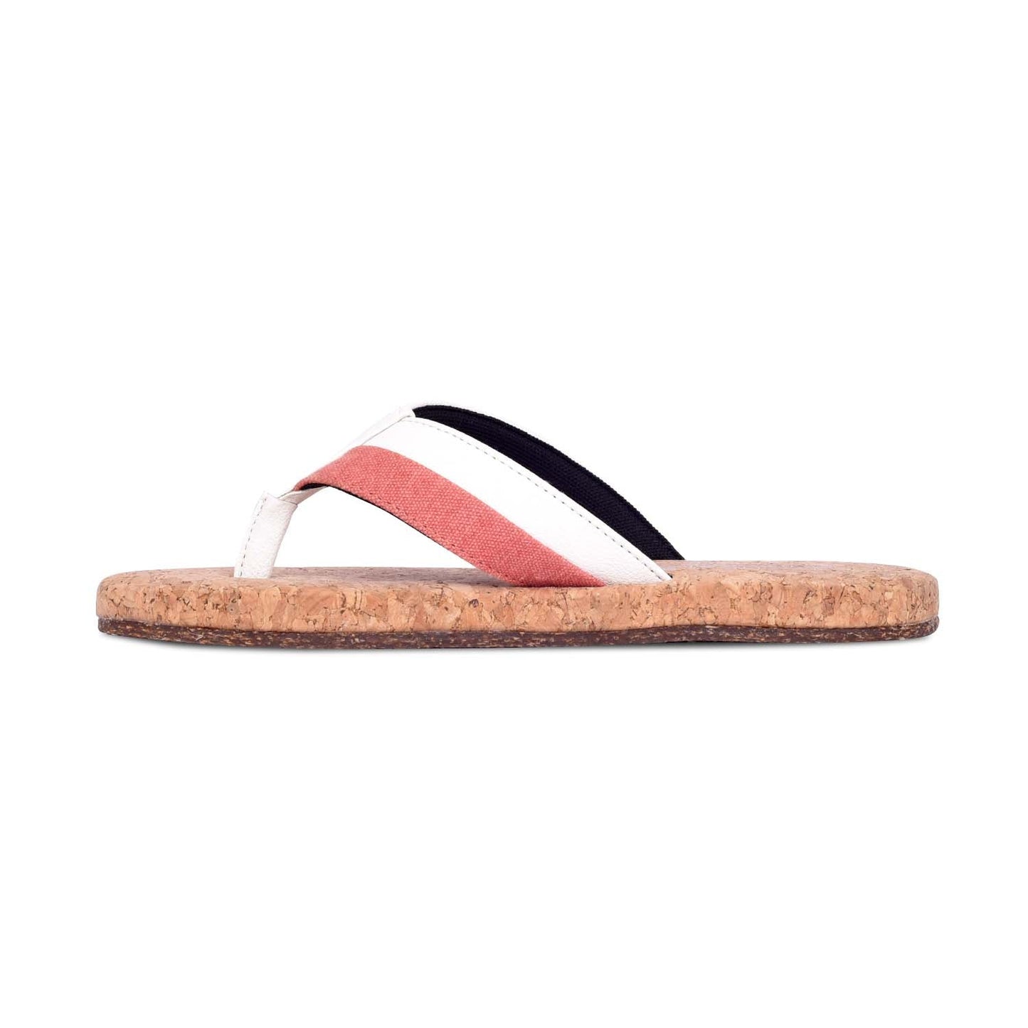 Stylera sustainable fashion slippers with cork soles and colorful strap design for comfort