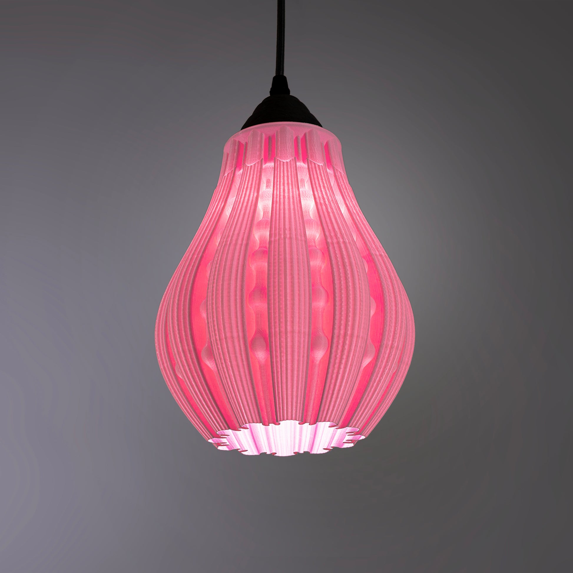 Sozori unique decorative hanging lamp in pink with a textured design for stylish home decor