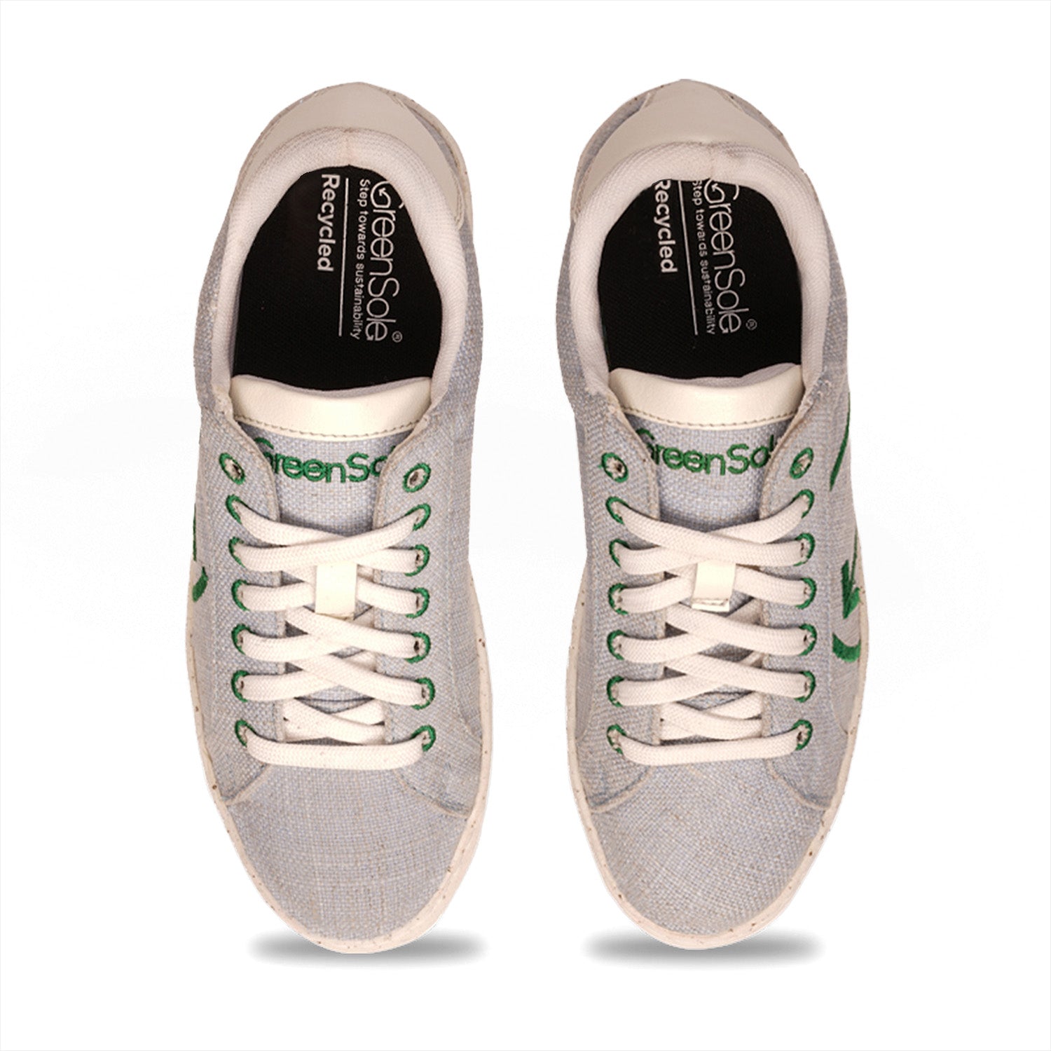 Grey women's lace up casual sneakers from Stylera with comfortable design and eco-friendly materials