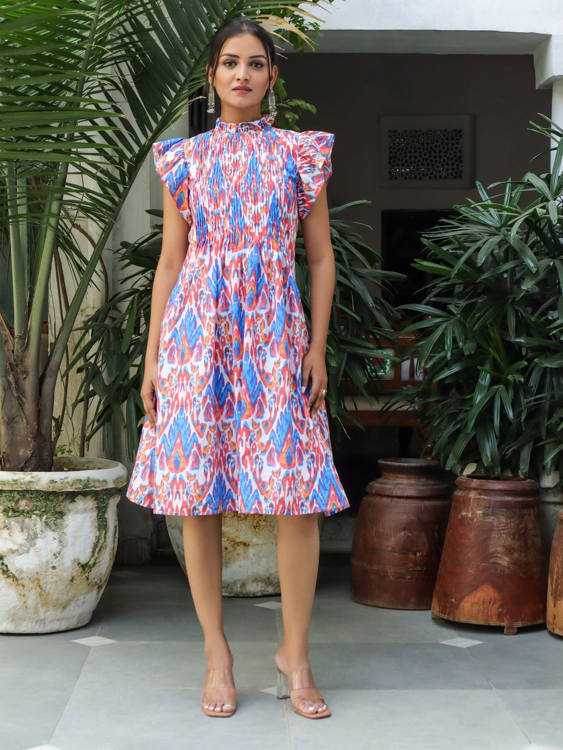 The Indian Trunk Jolene Ikkat Dress for women at Stylera