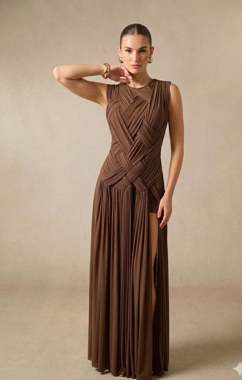 Edna sleeveless braided maxi dress — party wear dresses for women India 2026