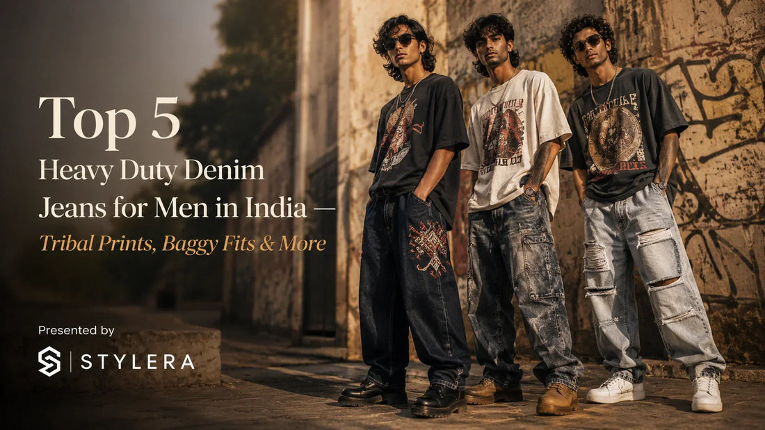 Top 5 Heavy Duty Denim Jeans for Men in India — Tribal Prints, Baggy Fits & More