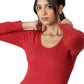Full Sleeve Bamboo Top (Bold Red)