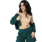 Women’s Cropped Hoodie – Organic Cotton (Deep Teal)